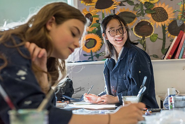  creative arts puils painting Carousel  